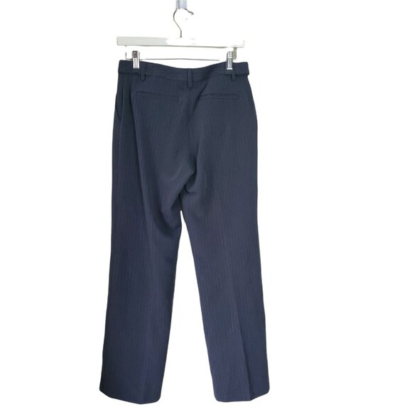 VANHEUSEN Womens Pants 2R Pinstripe Stretchy Gray Pink Mid Rise Office Career - Picture 2 of 11